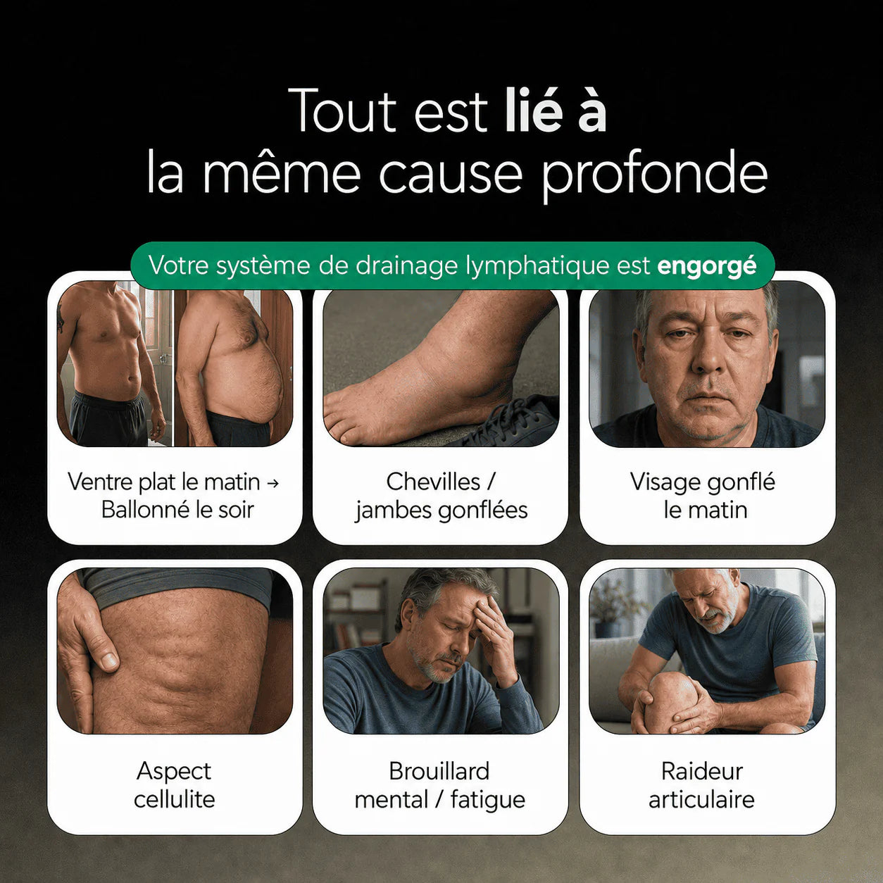 Gélules de Drainage Lymphatique · Transformation totale en 60 jours